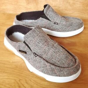 Ortho Comfoot Womens Slip On Casual Shoes Size 8.5 NO INSOLES Gray Tweed Canvas
